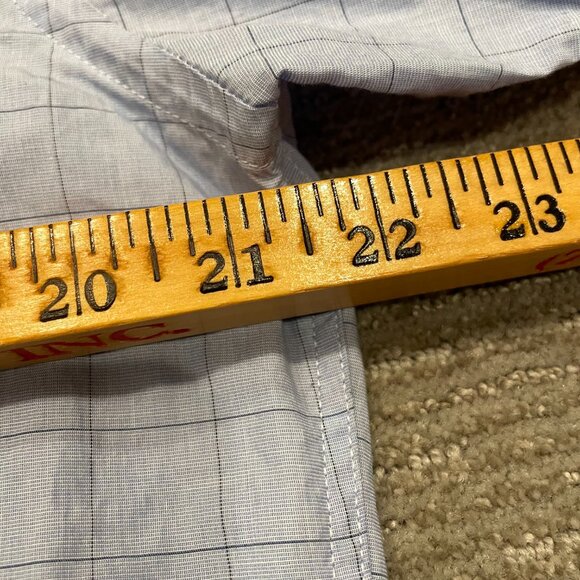 Valentino Roma Dress Shirt Mens Large 40 / 15.75 Blue Check Button Down Italy * - Picture 7 of 11